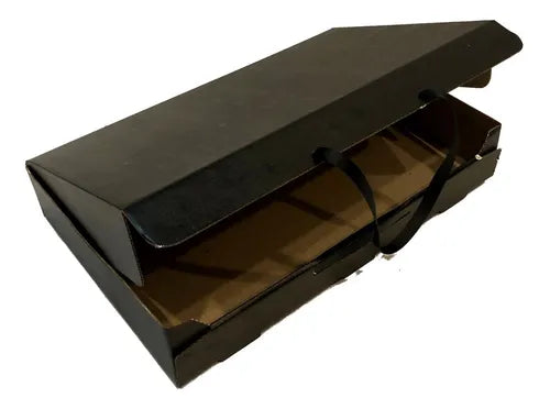 cod: 4167 (100u) CAJA ENVIOS, ROPA, REGALOS SIN CINTA  NEGRO/M - medida: 30x22x6