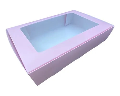 cod: 4079 (10u) CAJA   ROSA / BLANCA / AGUAMARINA  AJUAR BB - medida: 30x20x6