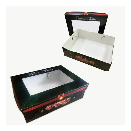 cod: 4223 (50u) CAJAS PARA REGALOS NAVIDAD 30.4  .4 C/VISOR - medida: 30.4x22.4x10