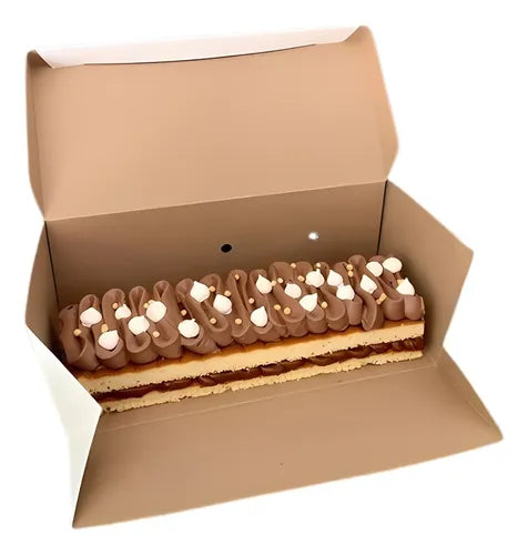 cod: 4055 (40u) CAJAS DE CARTON LINGOTES PORCION TORTAS  40 - medida: 30x14x11