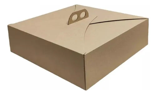 cod: 3594 (10u) CAJAS PARA TORTAS KRAFT AGING  10 - medida: 24x24x10