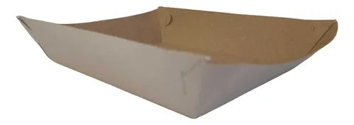 cod: 191 (10u) BANDEJA 15X12X4 FAST FOOD KRAFT CORRUGADO AUTOARMABLE (10U) COD: 191 - medida: 15x12x4