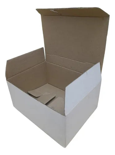 cod: 344 (10u) CAJA 16X12X7.5 REGALO BLANCO CORRUGADO ESTUCHE (10U) COD: 344 - medida: 16x12x4