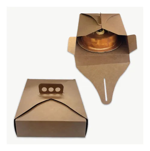 cod: 3955 (25u) CAJAS PARA TORTAS KRAFT TARTAS POSTRES - medida: 27x27x15