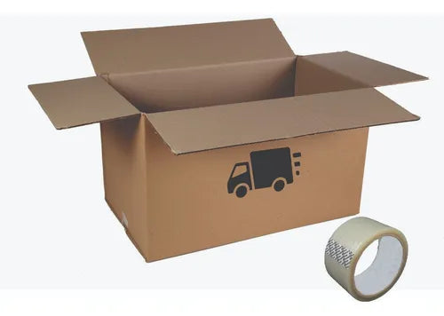 cod: 4645 (10u) CAJAS MUDANZA ENVIO REFORZADA GRANDE   + 1 CINTA - medida: 60x35x35
