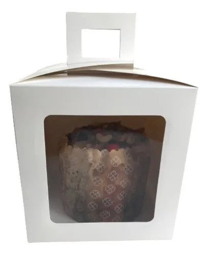 cod: 3203 (10u) CAJA CON VISOR PARA PAN DULCE - medida: 20x19x10