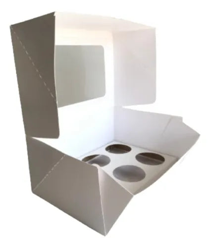 cod: 3695 (10u) CAJA PARA CUPCAKES  CON VISOR - medida: 25x17x11