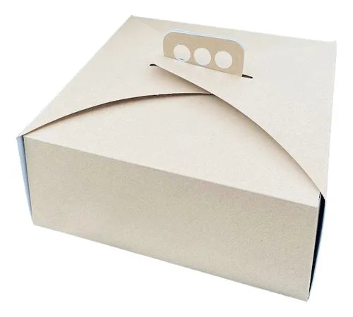 cod: 4081 (10u) CAJA TORTA TARTA PANADERÍA REPOSTERÍA MANIJA 10 D - medida: 30x30x10