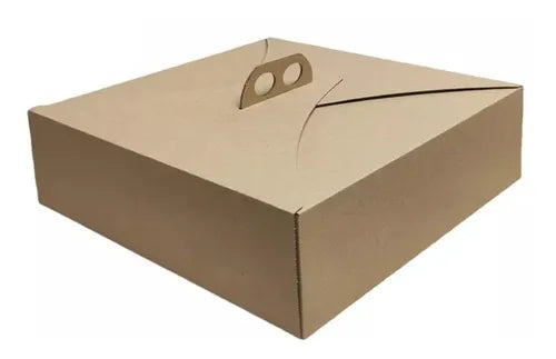cod: 3596 (100u) CAJAS PARA TORTAS KRAFT AGING  100 - medida: 24x24x10