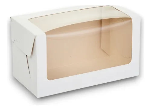 cod: 3002 (25u) CAJA VISOR PVC PORCIONES POSTRES  U - medida: 18x10x9