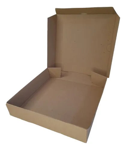 cod: 240 (10u) CAJA 28X28X6 EMPANADA X 12 KRAFT CORRUGADO AUTOARMABLE (10U) COD: 240 - medida: 28x28x6