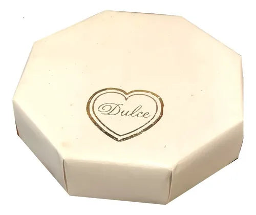 cod: 2355 (60u) CAJA BOMBONES 1/4 OCTOGONALES  I TAPA BLANCA - medida: 0x0x0