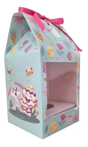 cod: 2668 (25u) CAJA PARA HUEVO DE PASCUA  - IMPRESA - medida: 11.5x9x9