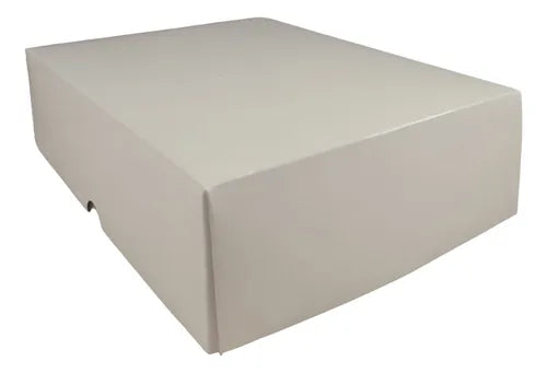 cod: 163 (10u) CAJA 22X15X6 LENCERIA BLANCO CARTON LAMINADO Base y Tapa (10U) COD: 163 - medida: 22x15x6