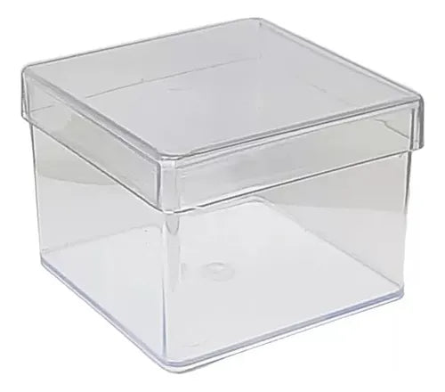 cod: 2236 (10u) CAJA ACRÍLICO TRANSPARENTE  8,8,8 SOUVENIR GOLOSINA - medida: 0x0x0