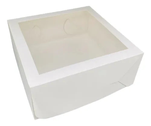 cod: 3450 (20u) CAJA BLANCA  CUADRADA VENTANA VISOR AGING - medida: 22x22x9