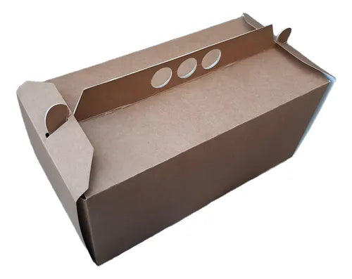 cod: 3573 (10u) CAJAS  BLANCA KRAFT  BUDÍN DOBLE PORCION TORTA - medida: 24x12x11