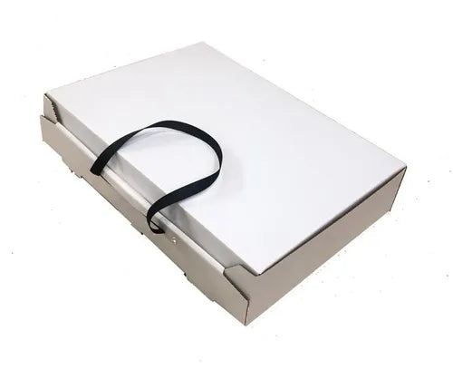 cod: 4182 (25u) CAJA ENVIOS, ROPA, REGALOS SIN CINTA BLANCO - medida: 30x22x6