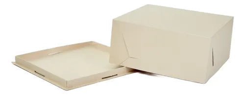 cod: 3795 (50u) CAJA BASE BANDEJA + TAPA 26    . TORTAS TARTAS POSTRES SEMIFRIOS - BAULETTO - medida: 26x26x12