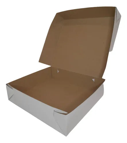cod: 276 (10u) CAJA MASAS BLANCO CARTON AUTOARMABLE 20X18X5 (10U) COD: 276 - medida: 20x18x5