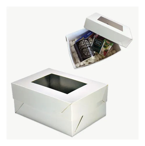 cod: 3505 (10u) CAJAS PARA DESAYOS CHICA COOKIES  10  VISOR PVC - medida: 22.4x15.4x10