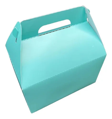 cod: 2826 (40u) CAJA VALIJA FELIZ GOLOSINAS SOUVENIR  AGUAMARINA - medida: 15x10x5