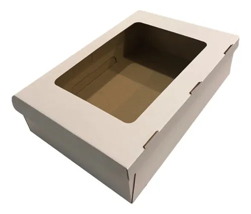 cod: 4561 (25u) CAJA MICRO B/M C/VISOR 30 TORTA,CATERING,SÁNDWICH - medida: 43x30x11