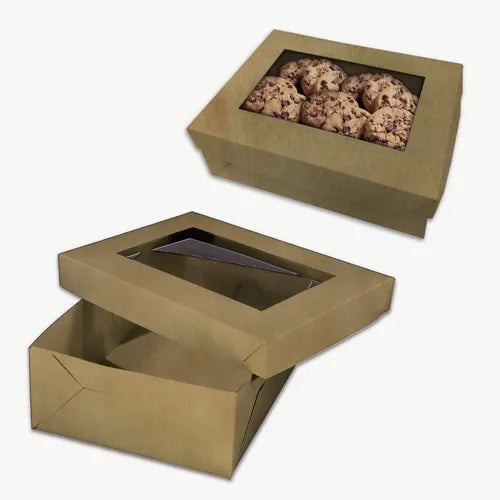 cod: 4234 (50u) CAJAS PARA MASAS COOKIES GALLETITAS    CON VISOR - medida: 30.4x22.4x10