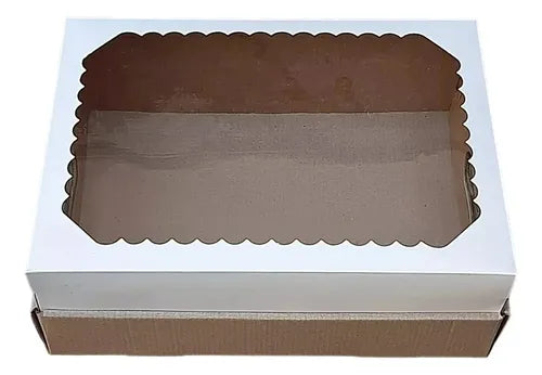 cod: 4557 (10u) CAJA CON VISOR  NUMBER/LETTER CAKE - medida: 43x33x12