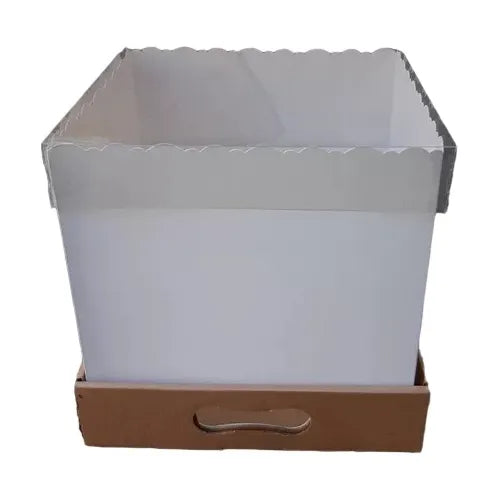 cod: 3661 (10u) CAJAS PARA TORTAS ALTAS  TAPA ACETATO D - medida: 25x25x12