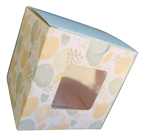 cod: 2620 (10u) CAJA PARA TAZA - SUCULENTA - VELA - SOUVENIR . VERDE - medida: 10.5x10.5x10.5