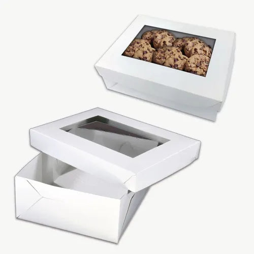 cod: 4236 (100u) CAJAS PARA COOKIES MASAS GALLETITAS  100 VENTANA PVC - medida: 30.4x22.4x10