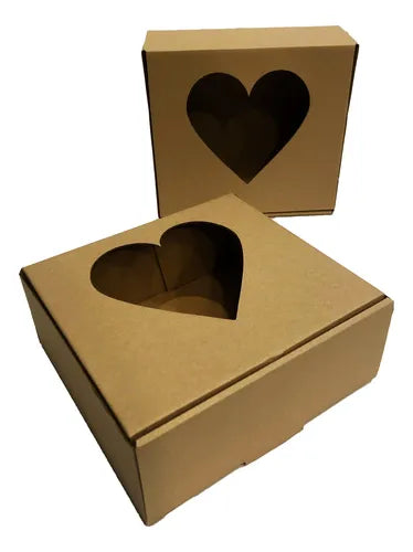 cod: 3243 (10u) CAJA VISOR CORAZÓN BOMBONES CHOCOLATES LENCERÍA 10 - medida: 20x18x7.5