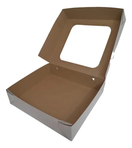 cod: 275 (10u) CAJA 20X18X5 MASAS BLANCO CARTON VISOR AUTOARMABLE (10U) COD: 275 - medida: 20x18x5