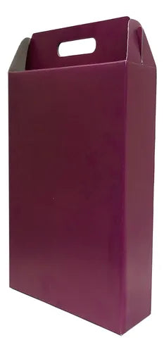 cod: 4325 (10u) CAJAS MALETIN ESTUCHE 2 BOTELLAS IMPRESA VINO   I - medida: 33x19x9.5