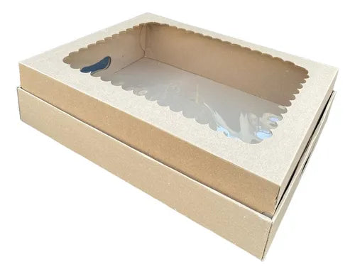 cod: 4554 (5u) CAJA RECTANGULAR CARTÓN TORTA NÚMERO LETRA DESAYO - medida: 43x32x12
