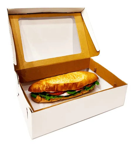 cod: 3832 (25u) CAJA CUPCAKE TORTA 6C/SEPARADOR C/VISOR 19,5 - medida: 26x19x9.5