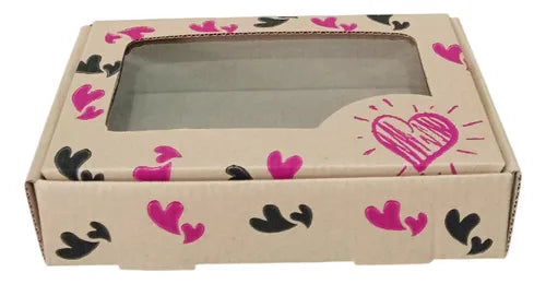 cod: 3025 (20u) CAJA CON VISOR IDEAL 1/2KG BOMBONES  CARTON MICRO - medida: 18x11x3.5