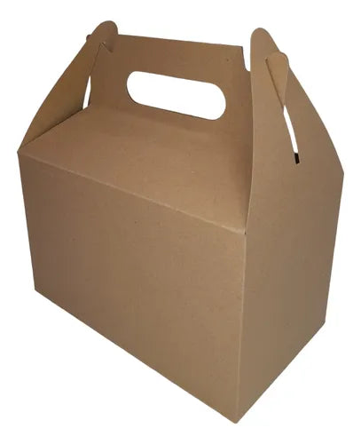 cod: 041 (10u) CAJA 25X15X15 CONO PIZZA KRAFT CARTON MANIJA (10U) COD: 041 - medida: 25x15x5