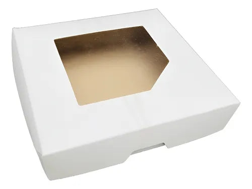 cod: 2834 (100u) CAJA CARTULINA BLANCA 15 CHOCOLATES REGALOS COOKIES - medida: 15x15x8
