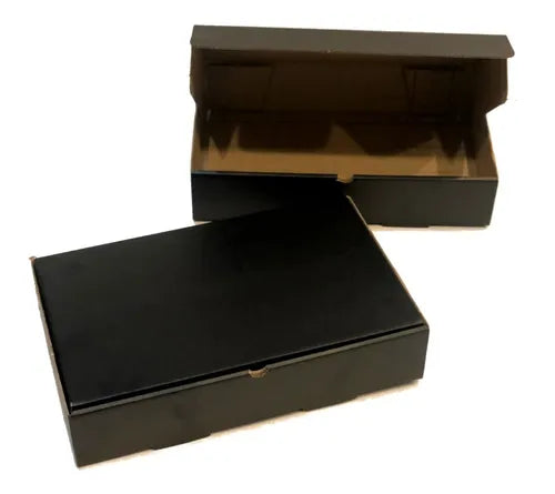 cod: 3749 (50u) CAJAS  MICRO NEGRO/M EMPANADA SANDWICH FACTURA - medida: 25x19x9.5