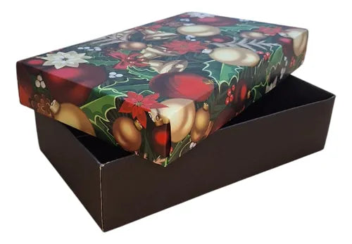 cod: 161 (10u) CAJA 28X16X7 REGALO NAVIDAD Base y Tapa COLOR (10U) COD: 161 - medida: 28x16x7