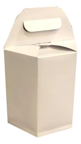 cod: 3104 (25u) CAJA PAN DULCE DE MEDIO KILO CARTULINA BLANCO - medida: 19x16x16