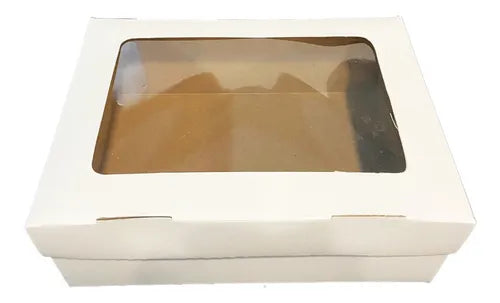 cod: 3833 (50u) CAJA CUPCAKE TORTA MUFFIS CATERING 6C/VISOR 19,5 - medida: 26x19x10