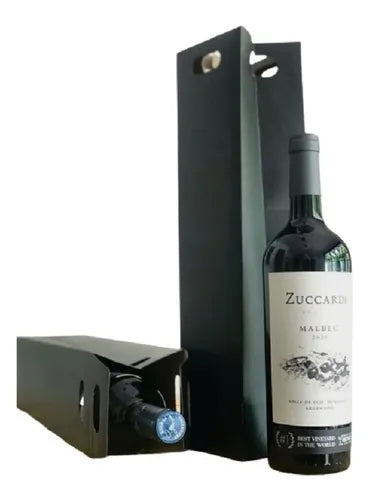 cod: 4474 (50u) BOLSA CAJAS DE CARTÓN 1 VINO  SUPER RESISTENTE - medida: 40x9x9