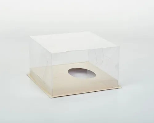 cod: 3126 (25u) CAJA TAPA CRISTAL PVC CA 1/2 HUEVO  U 060HC - medida: 20x20x4