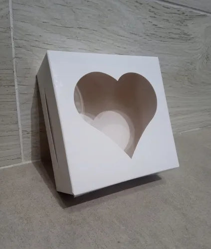 cod: 2727 (20u) CAJA C/VISOR CORAZON  GOLOSINAS BOMBONES - medida: 12x12x10