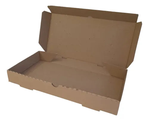 cod: 238 (10u) CAJA 31.5X16X4 MEDIA PIZZA KRAFT CORRUGADO AUTOARMABLE (10U) COD: 238 - medida: 16x5x4