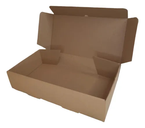 cod: 321 (10u) CAJA 32X17X7 REGALO KRAFT CORRUGADO AUTOARMABLE (10U) COD: 321 - medida: 32x17x7