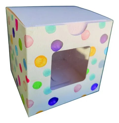 cod: 2622 (10u) CAJA PARA TAZA - SUCULENTA - VELA - SOUVENIR . CONFETI - medida: 10.5x10.5x10.5